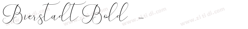 Bierstadt Bold 粗体字体转换